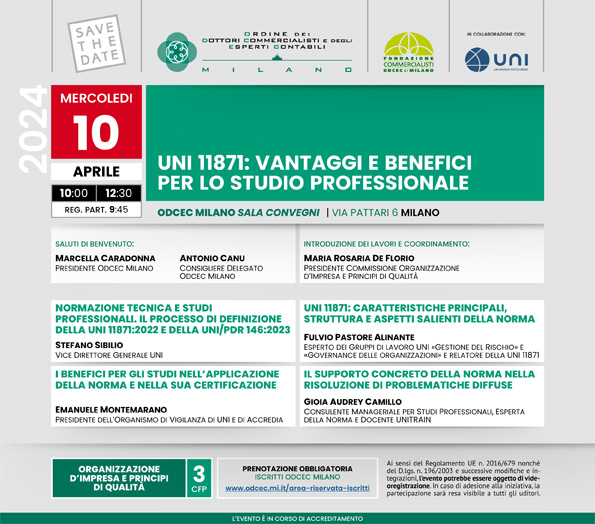 UNI 11871: VANTAGGI E BENEFICI PER LO STUDIO PROFESSIONALE